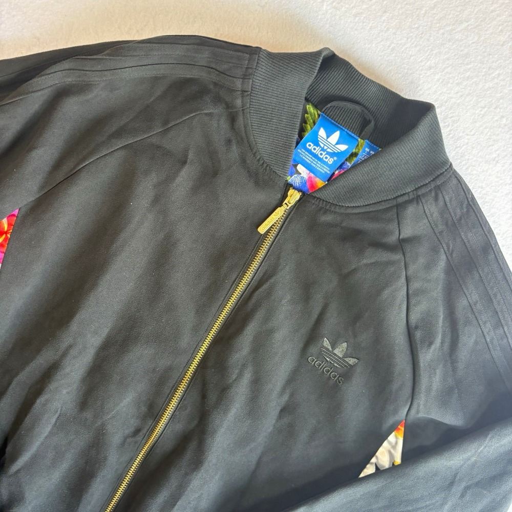 RARE Adidas Originals x Big Sean Mens L Metro Attitude Floral Track Jacket Suede